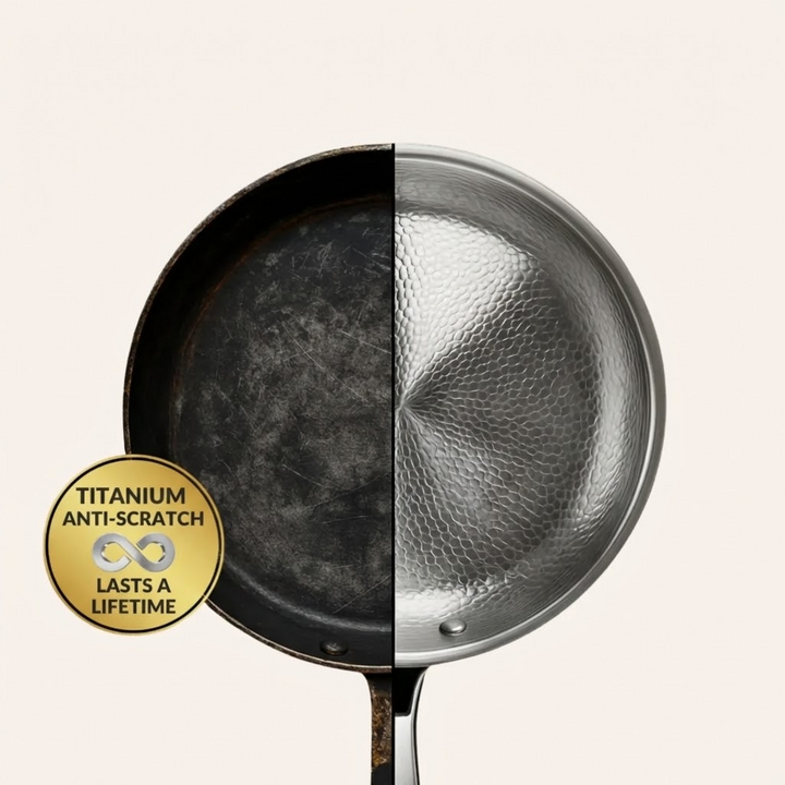 Titanium Hammered Pan + FREE LID