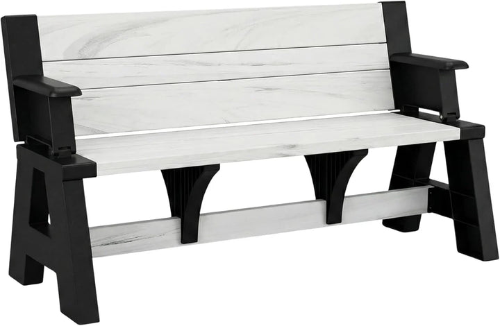 2-in-1 Outdoor Bench That Converts Into a Table