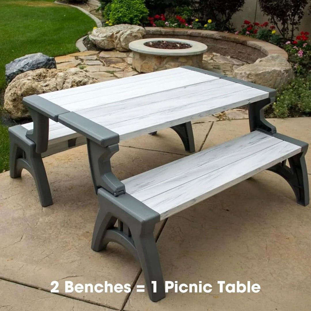 2-in-1 Outdoor Bench That Converts Into a Table